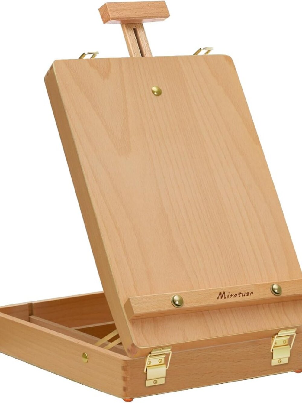 Tabletop Art Easel for Painting, Wooden Sketchbox, Portable Desktop Easel